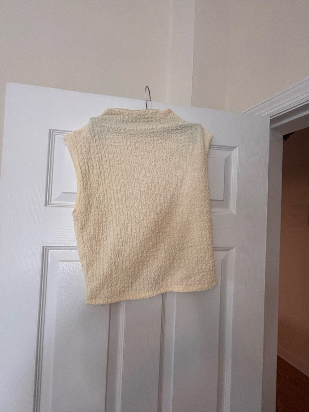 Abercrombie & Fitch Cream Sleeveless Cowl Neck Sweater